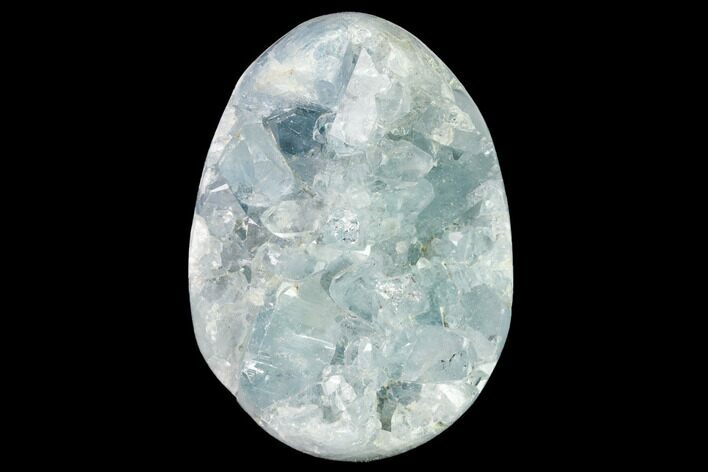 Crystal Filled Celestine (Celestite) Egg Geode - Madagascar #172679